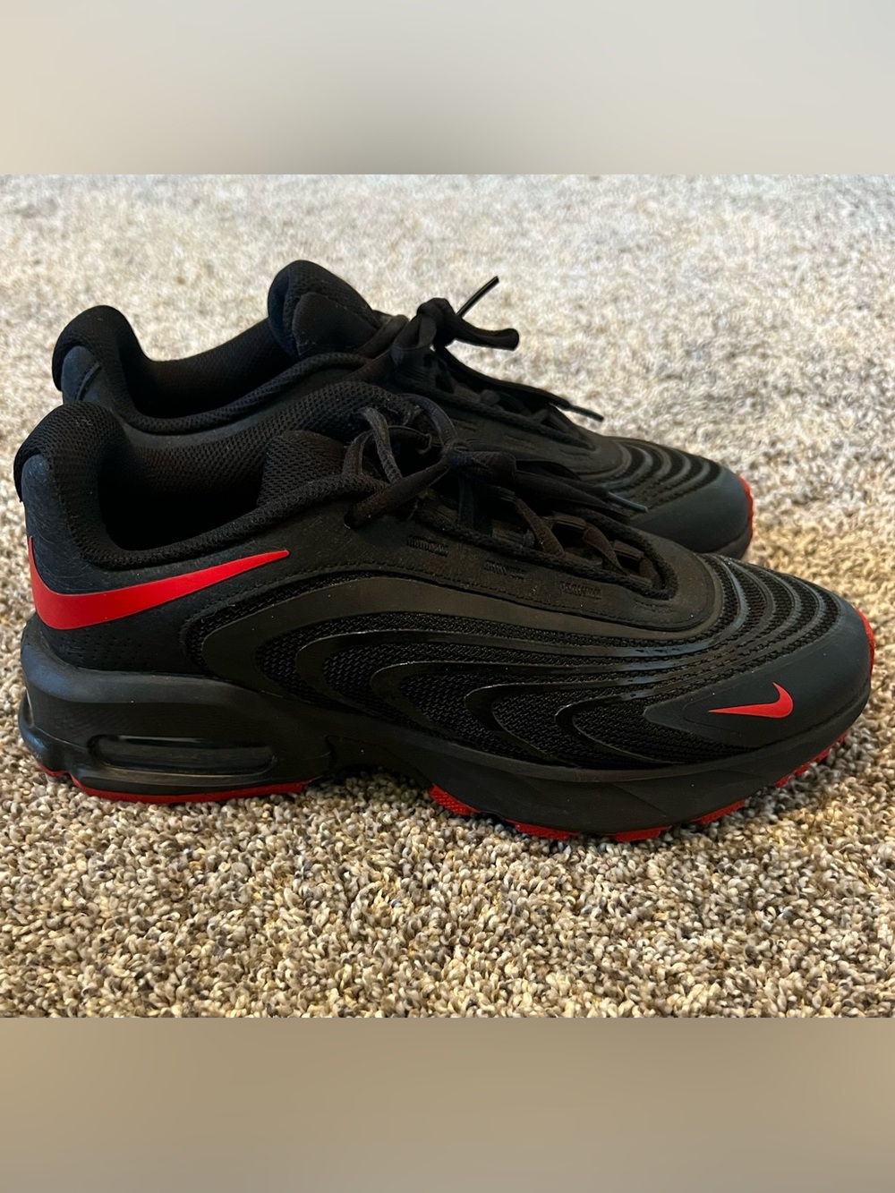 Nike Black and Red Basketball Shoes